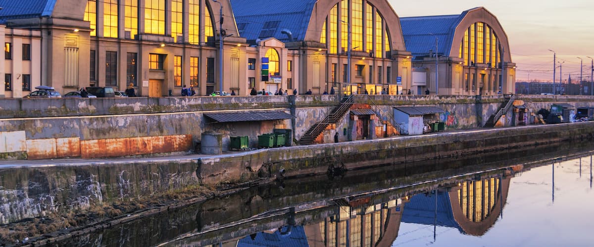 Riga Central Market, is Europe's largest bazar using old German Zeppelin hangars