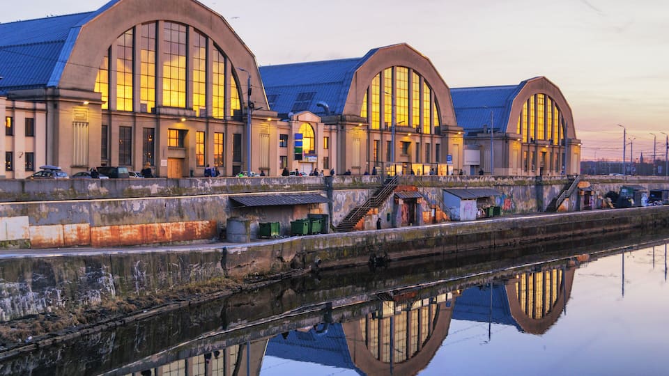 Riga Central Market, is Europe's largest bazar using old German Zeppelin hangars