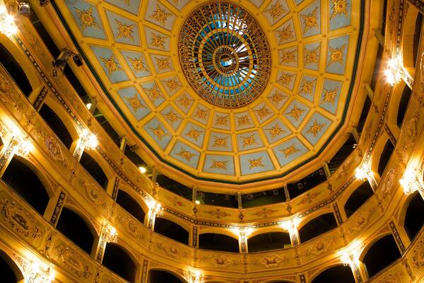 Manoel Theatre which includes heritage architecture, theatre scenes and interior views