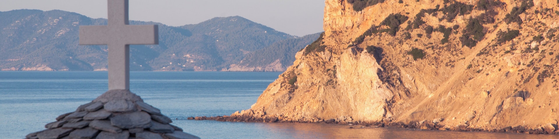 Skopelos (Greek: Σκόπελος) is a Greek island in the western Aegean Sea. Skopelos is one of several islands which comprise the Northern Sporades island group, which lies east of the Pelion peninsula on the mainland and north of the island of Euboea. It is part of the Thessaly region.