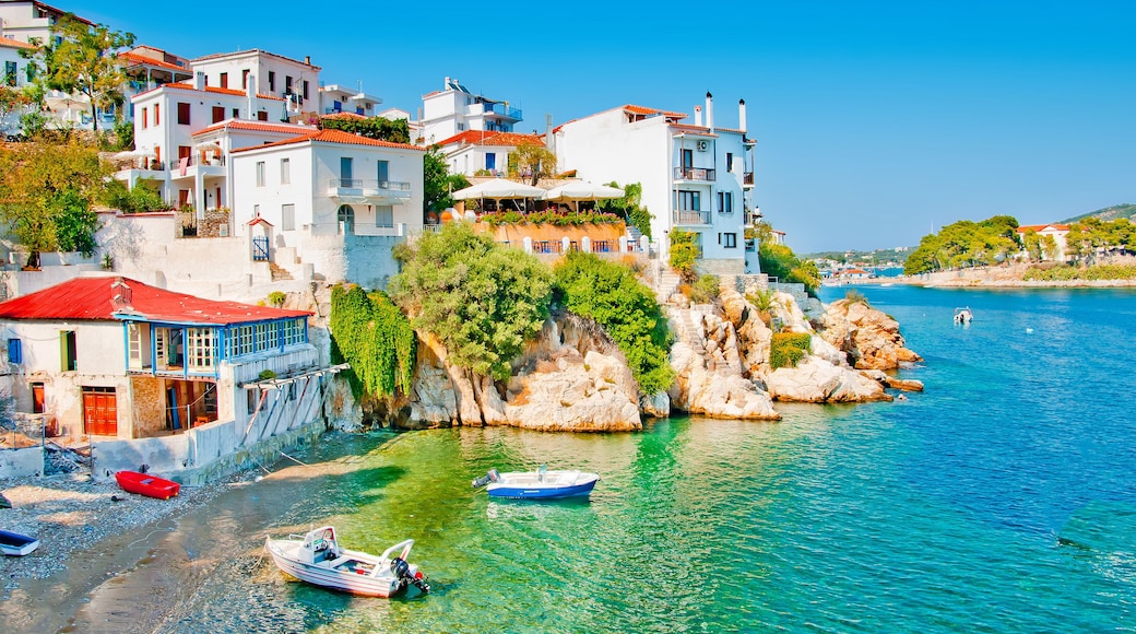 the Old part in town of island Skiathos in Greece