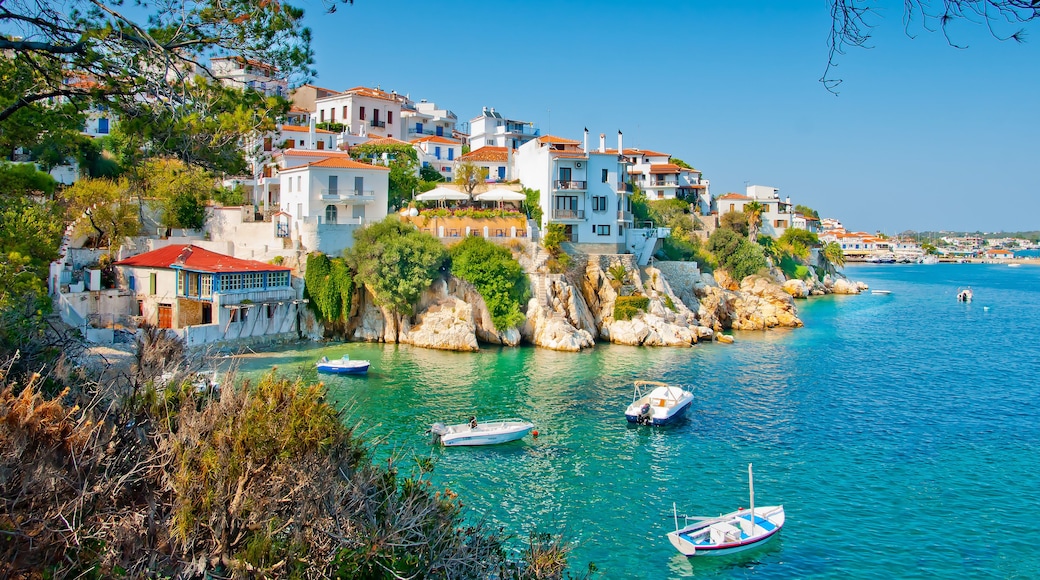the Old part in town of island Skiathos in Greece