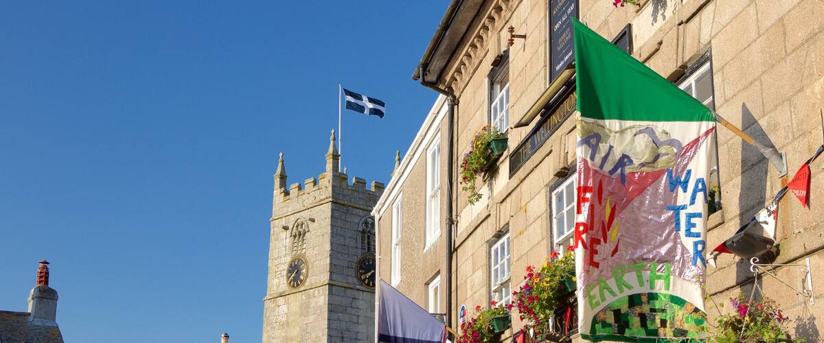 St Just which includes signage and heritage architecture