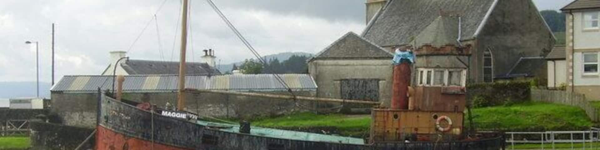 Old Puffer in canal basin at Ardrishaig