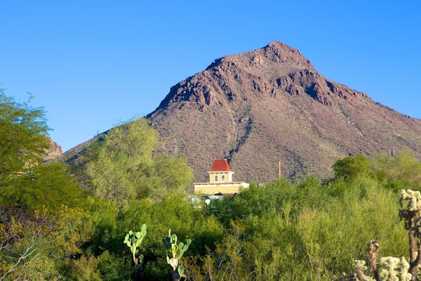 Old Tucson Studios das einen Wüstenblick, Berge und ruhige Szenerie