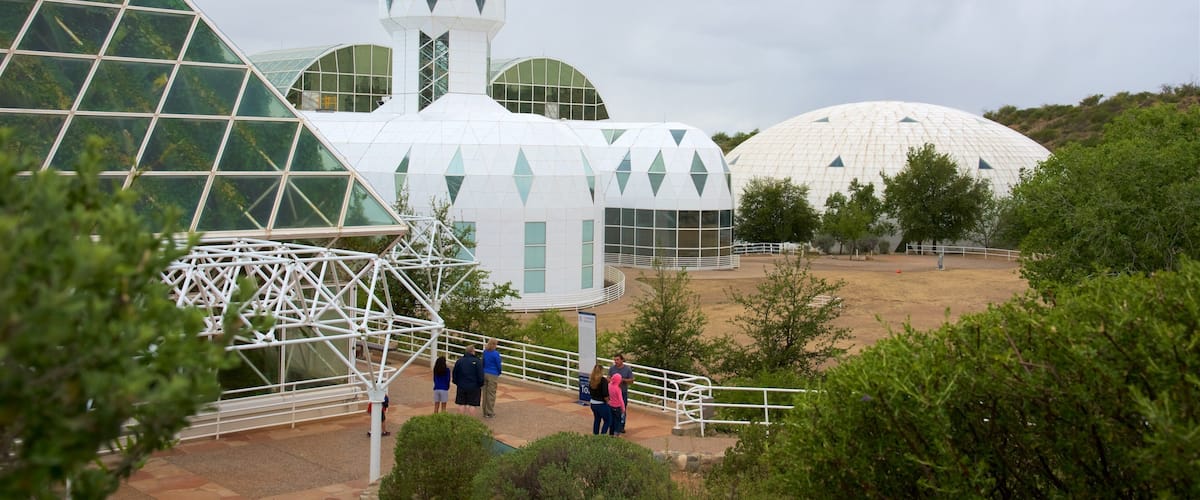 Biosphere 2 as well as a small group of people