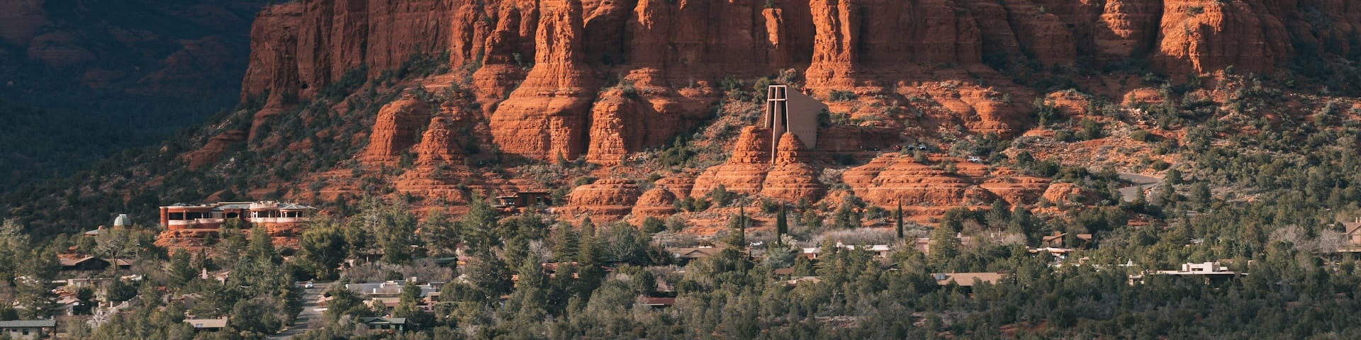 Chapel of the Holy Cross which includes a gorge or canyon