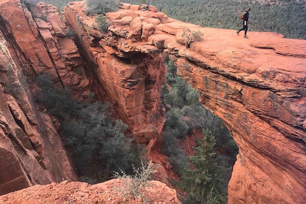 Devils bridge hike. Gets a little hairy the last half a mile or so, but it wasn’t as bad as it looks. My beagle/hound made it up ok as well.