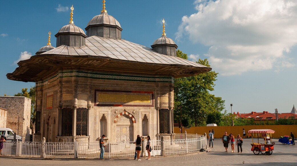 Sultanahmet which includes heritage elements