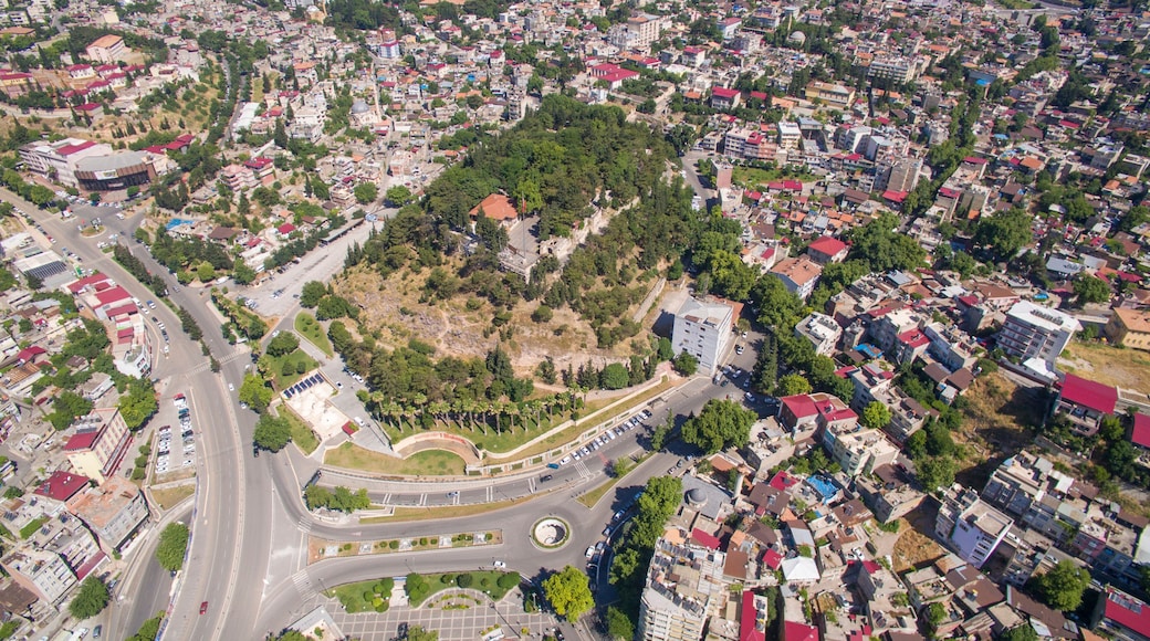 aerial view of the park Turkey Kahramanmaraş castle