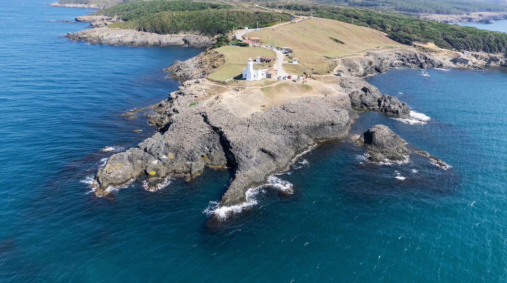 Hamsilos Coast and Inceburun Lighthouse Drone Photo, Sinop Turkiye