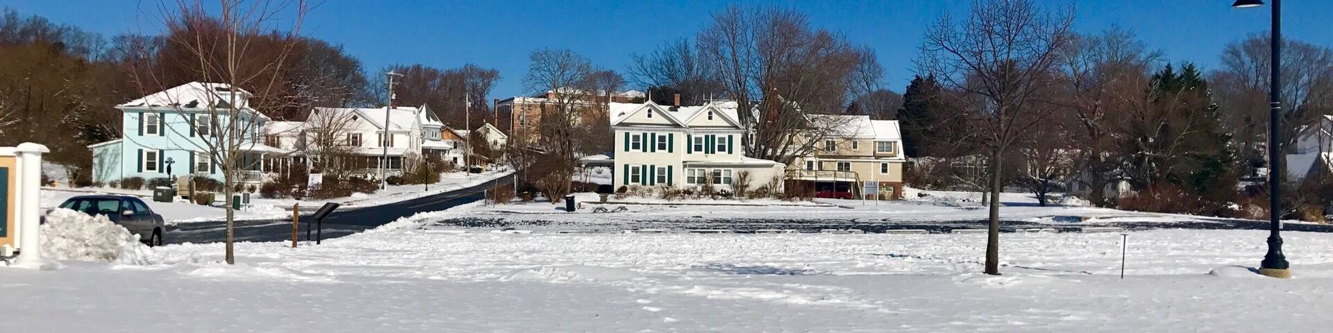 Leonard town is a charming and lovely town! It looks different in both seasons summer and winter. ❄️🌨