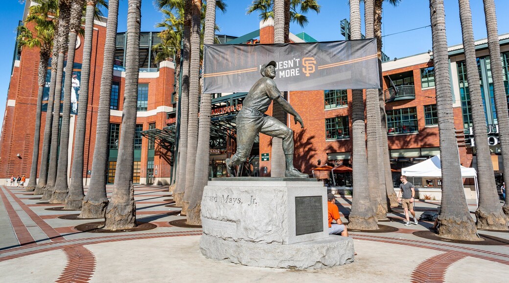 Oracle Park featuring a statue or sculpture