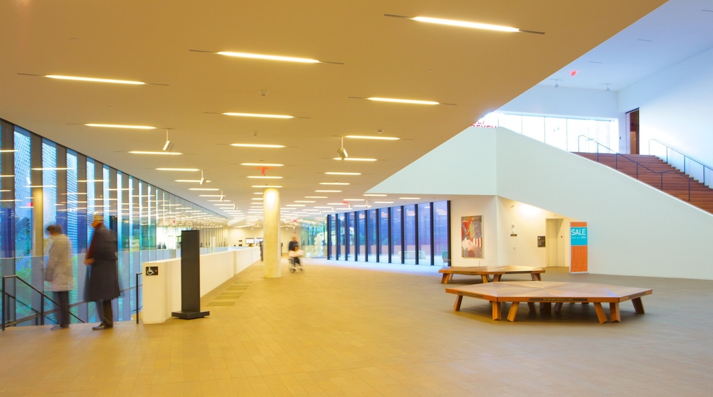 De Young Museum showing art and interior views as well as a couple