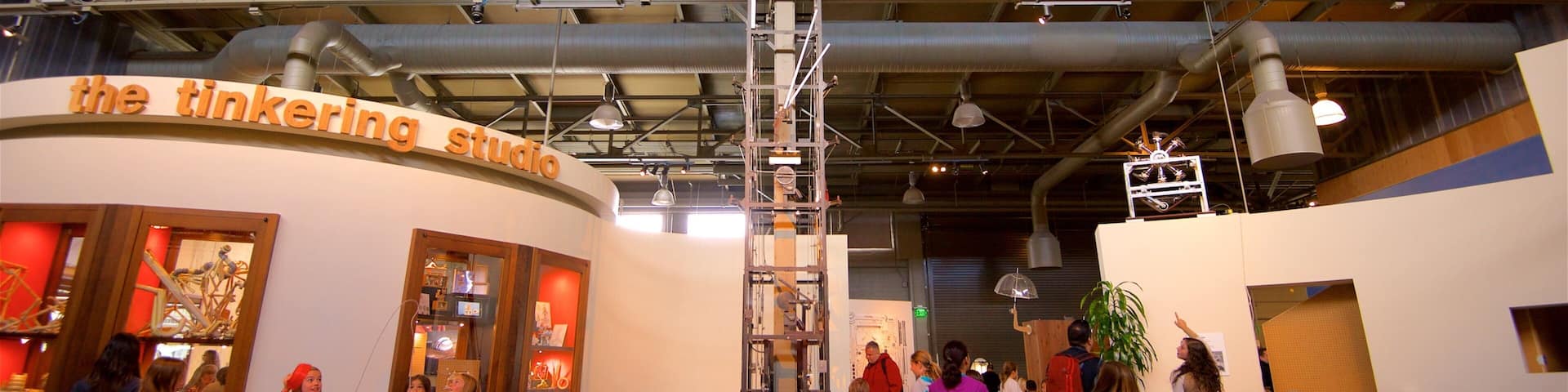 Exploratorium which includes interior views as well as a small group of people