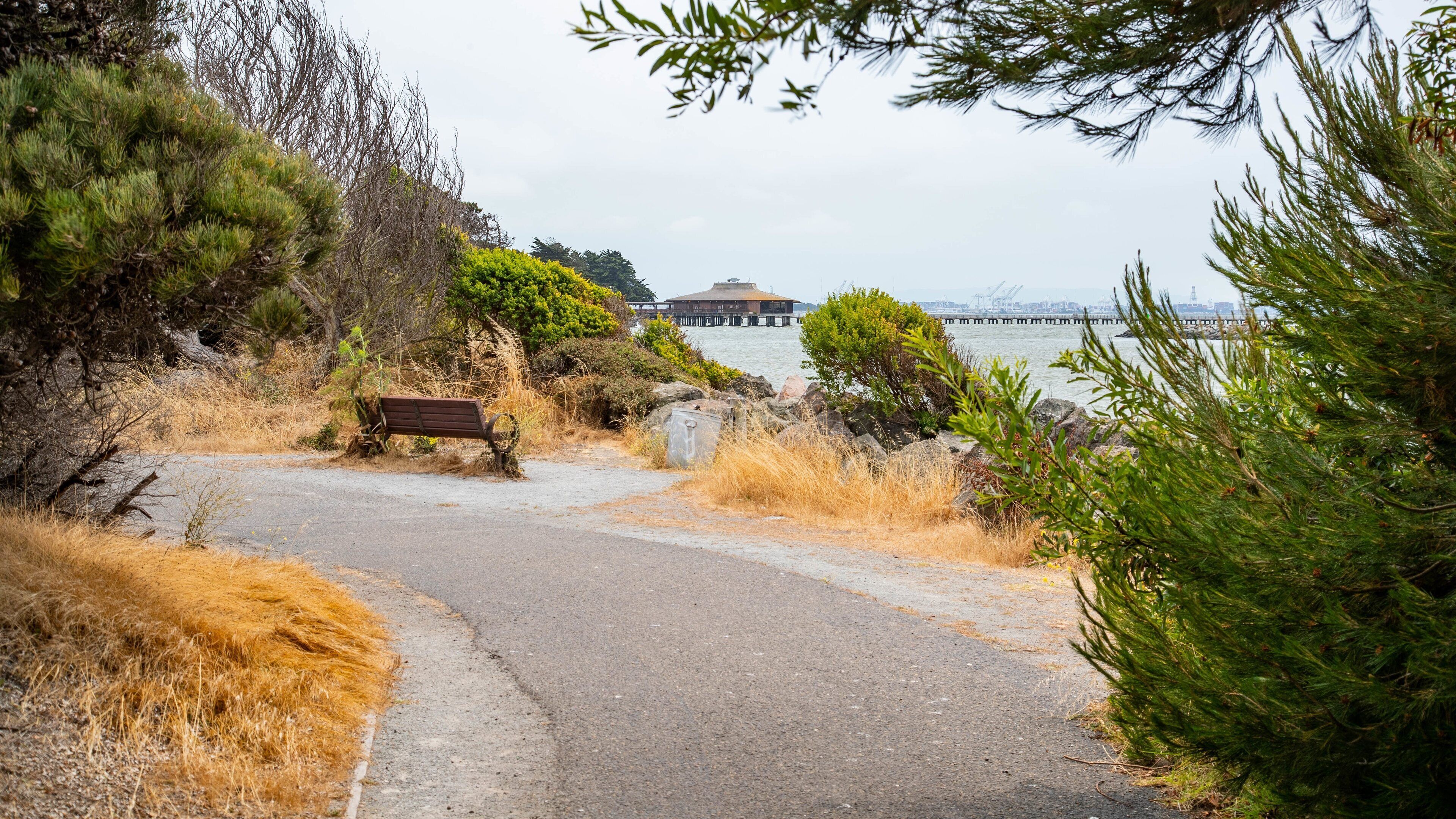 Berkeley Marina which includes general coastal views