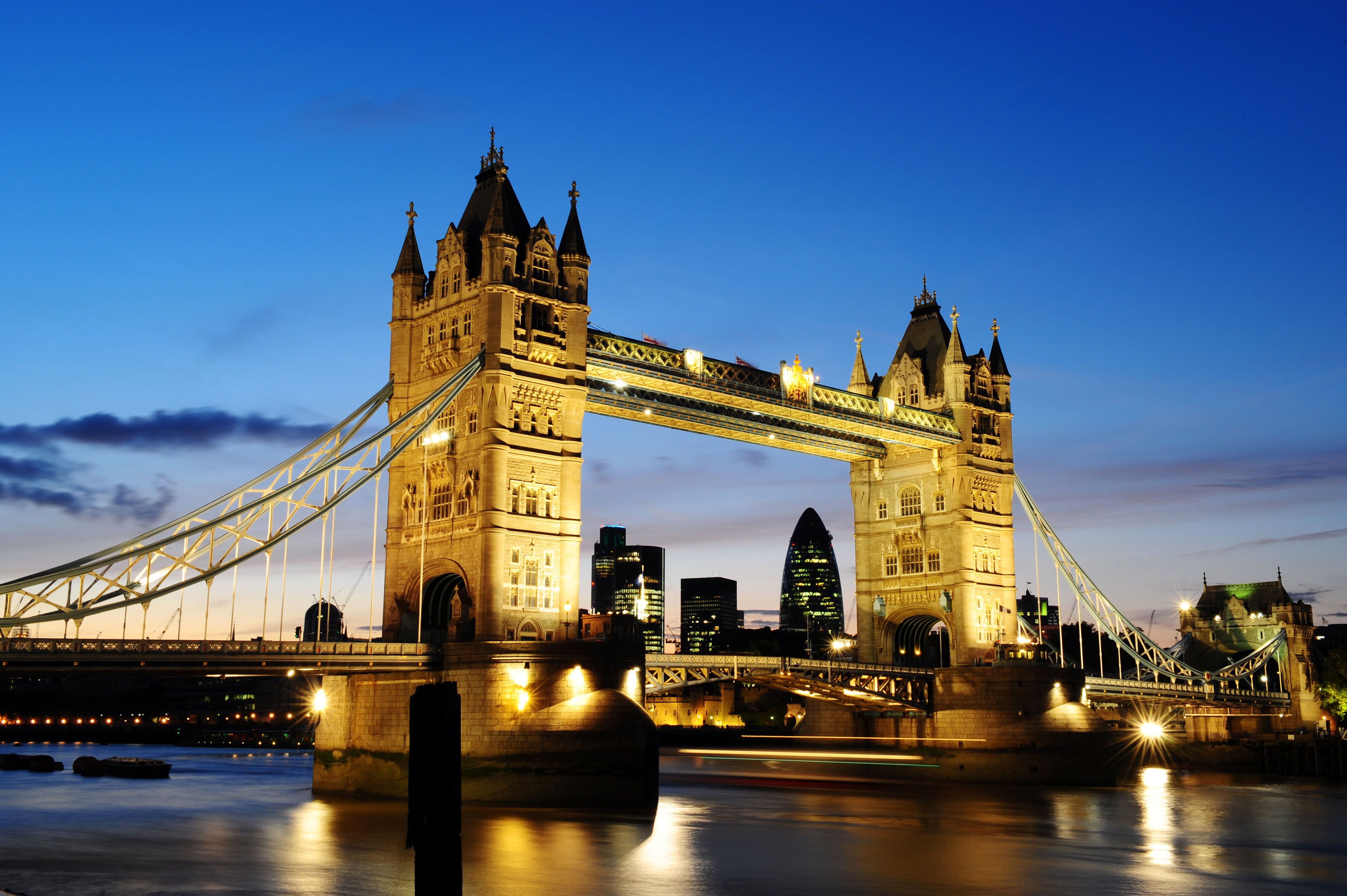 Tower bridge at night time london