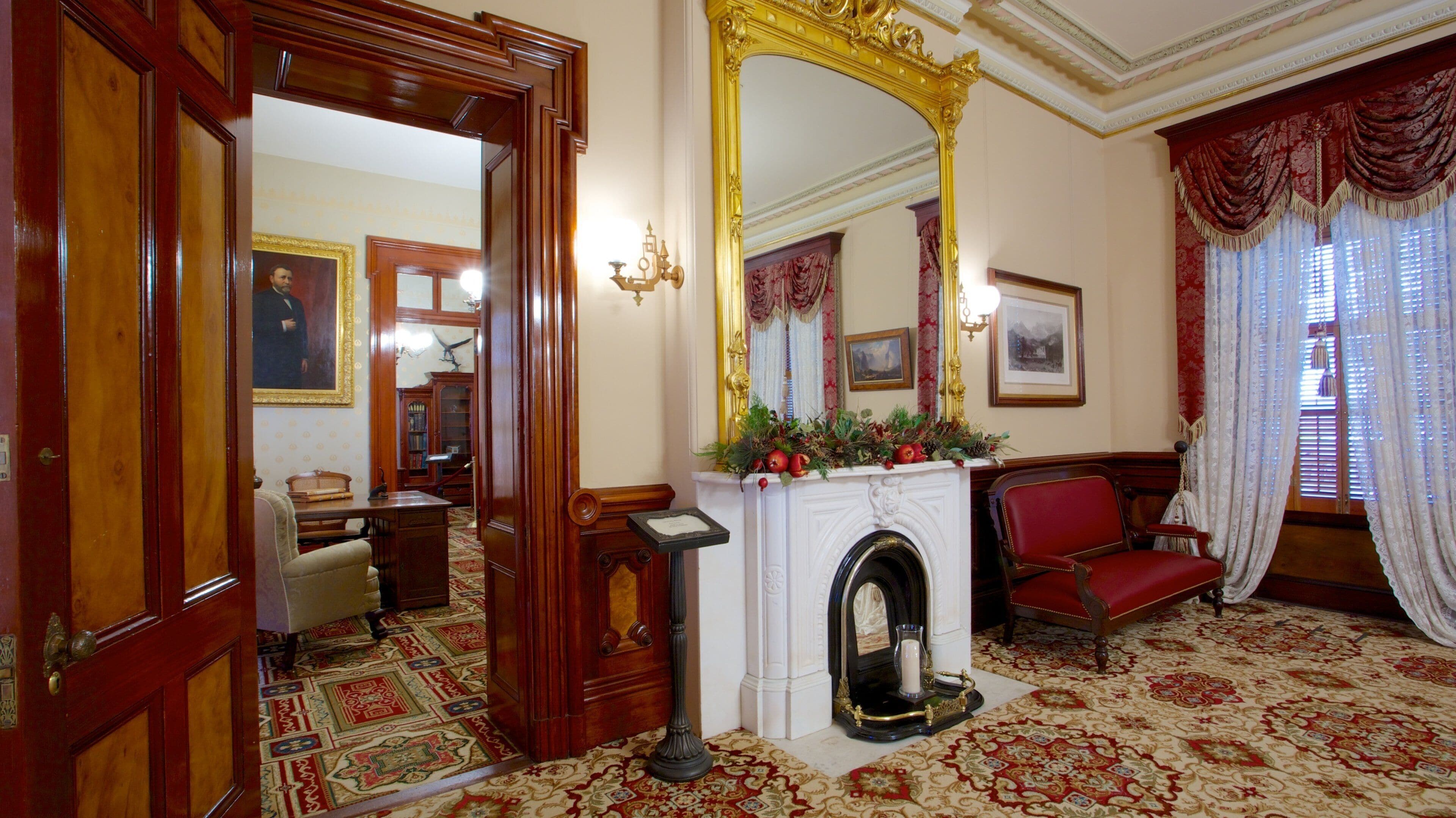 Leland Stanford Mansion State Historic Park showing interior views