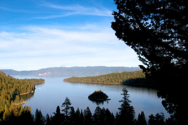 Emerald Bay State Park which includes landscape views, forests and general coastal views