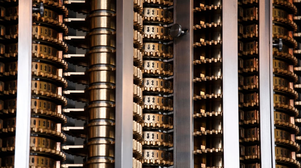 Close-up view of the Difference Engine