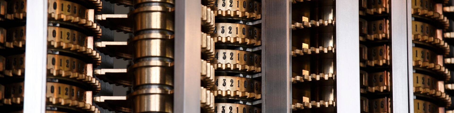 Close-up view of the Difference Engine