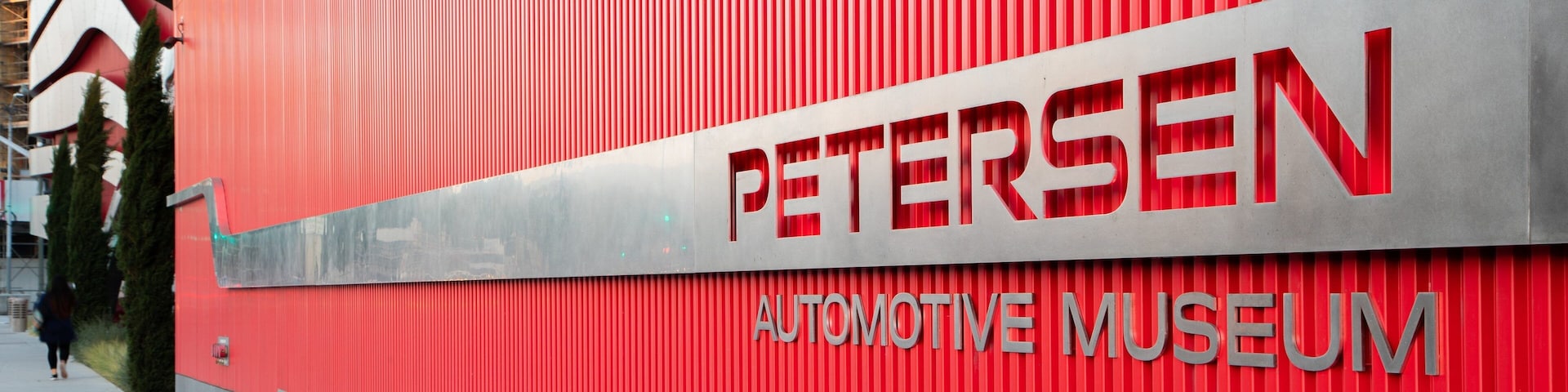 Petersen Automotive Museum which includes signage