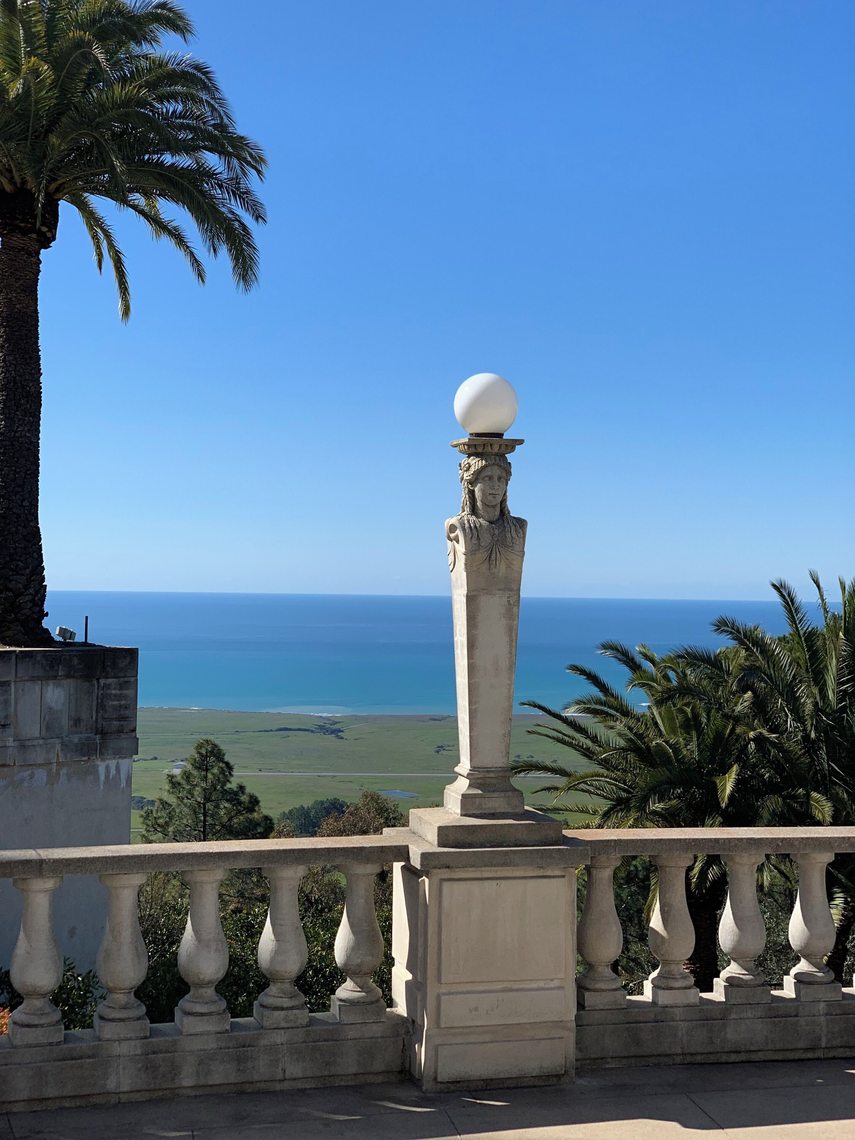 View from the pool outside the castle.