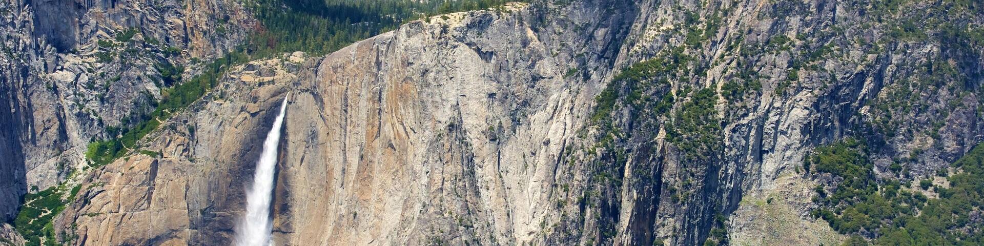 Glacier Point which includes tranquil scenes, a cascade and landscape views