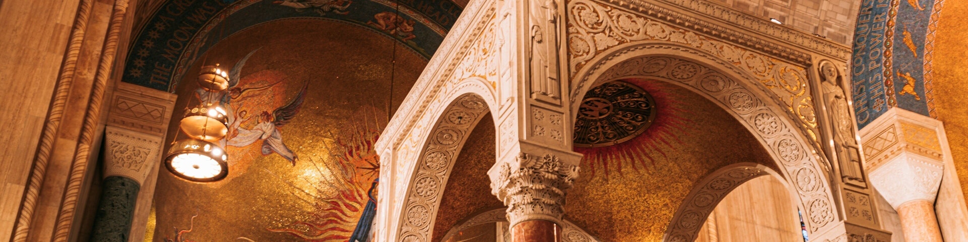 Basilica of the National Shrine of the Immaculate Conception showing interior views, a church or cathedral and heritage elements