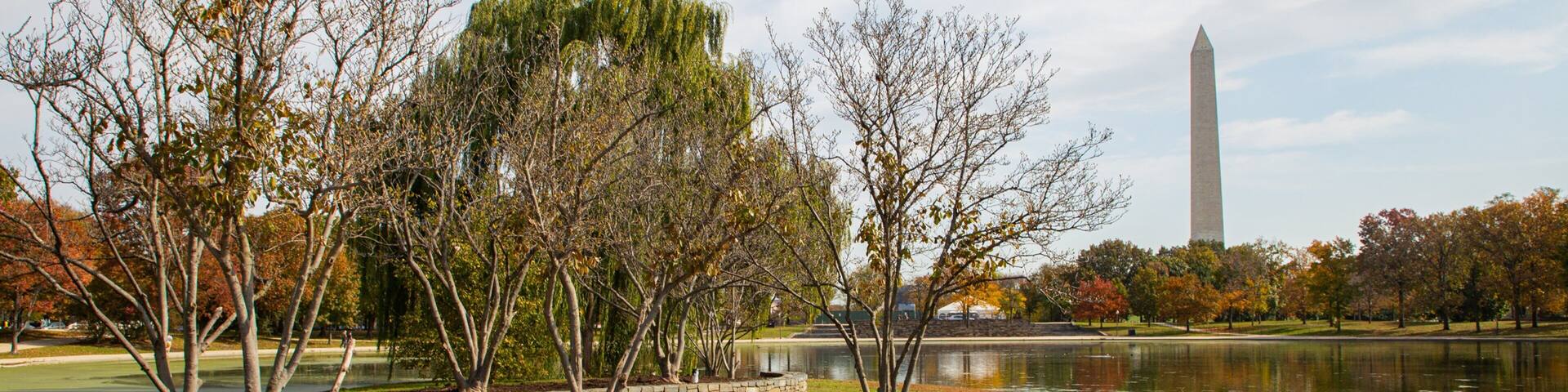 Constitution Gardens which includes a pond, a monument and a park