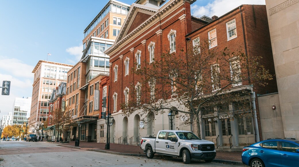 Ford\'s Theater featuring a city