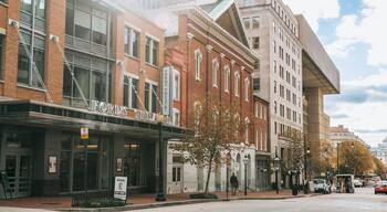 Ford\'s Theater featuring a city