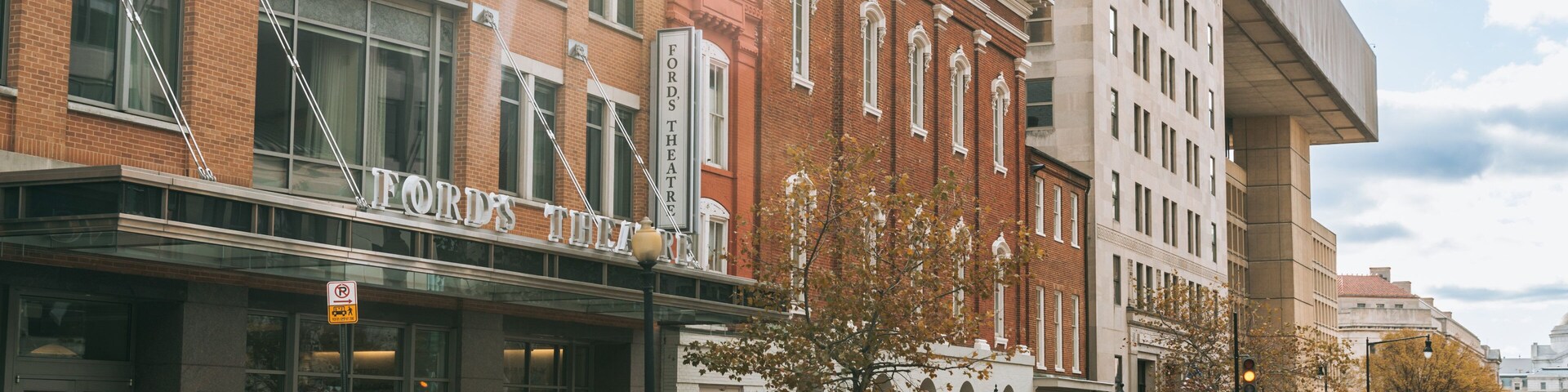 Ford\'s Theater featuring a city