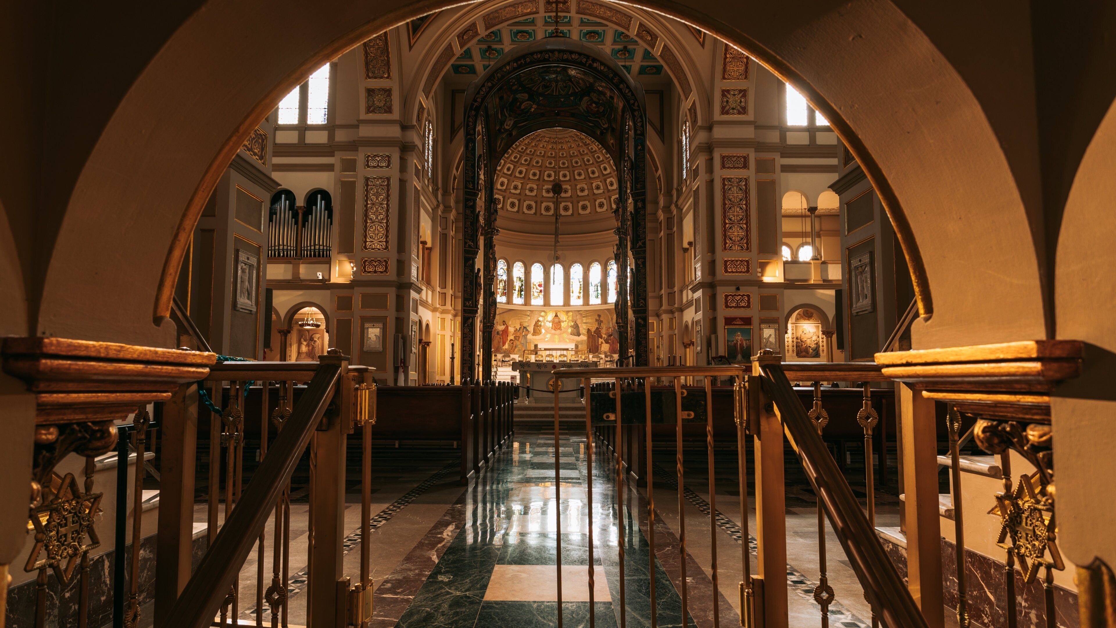 Franciscan Monastery featuring heritage elements, a church or cathedral and interior views