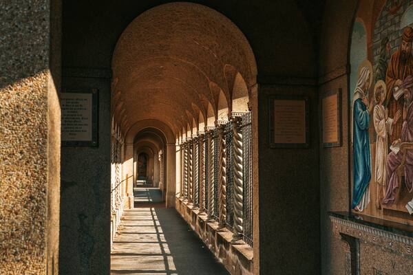 Franciscan Monastery featuring art, interior views and religious aspects