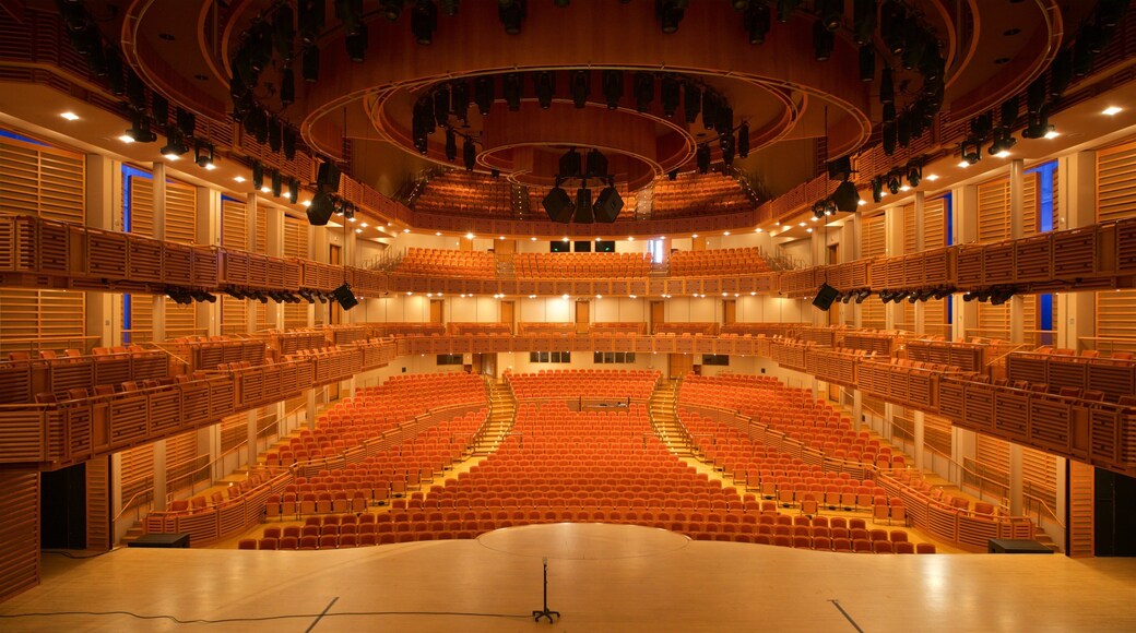 Adrienne Arsht Center for the Performing Arts of Miami-Dade County showing theater scenes and interior views