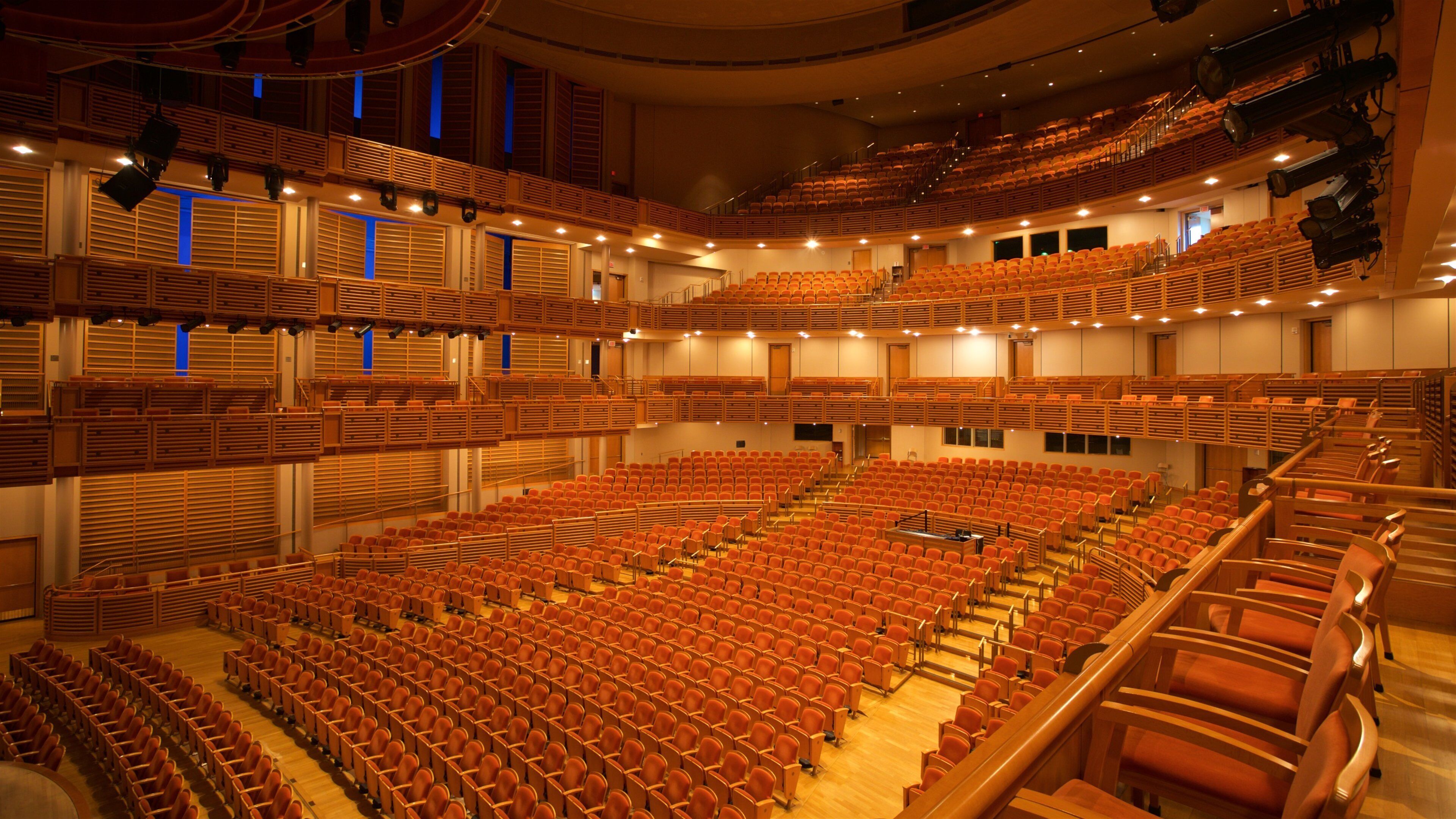 Adrienne Arsht Center for the Performing Arts of Miami-Dade County which includes interior views and theater scenes