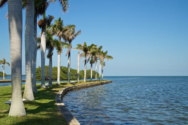 Deering Estate at Cutler which includes a garden and general coastal views