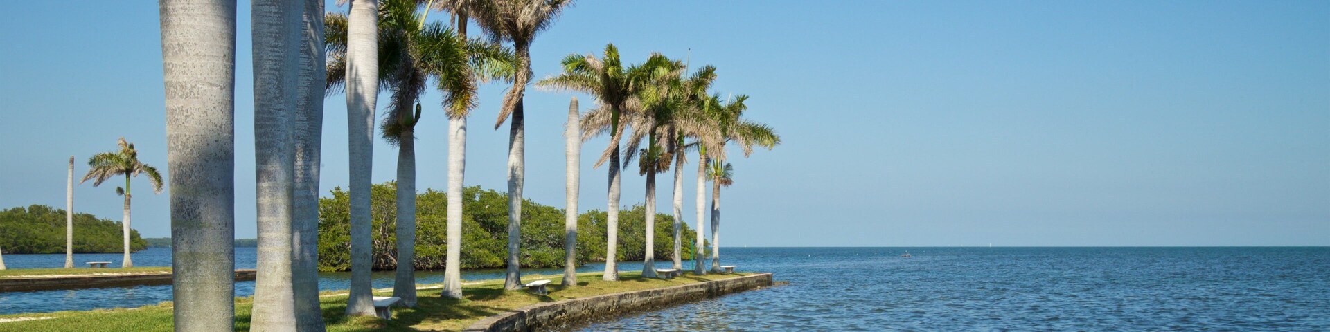 Deering Estate at Cutler which includes a garden and general coastal views