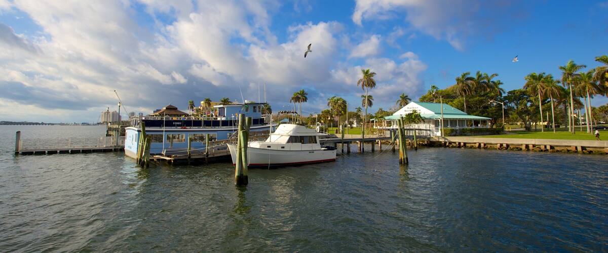 Palm Beach Maritime Museum featuring a marina and general coastal views