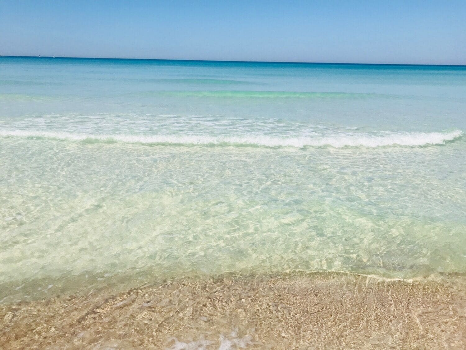 This is one of the best beaches in the Florida Panhandle. St. Andrews State Park. The water is clear and amazing colors. Often you will see dolphin playing. This pic was so calming and the day was beautiful. 