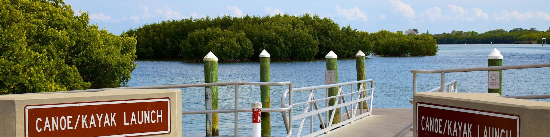 Weedon Island Preserve que incluye señalización