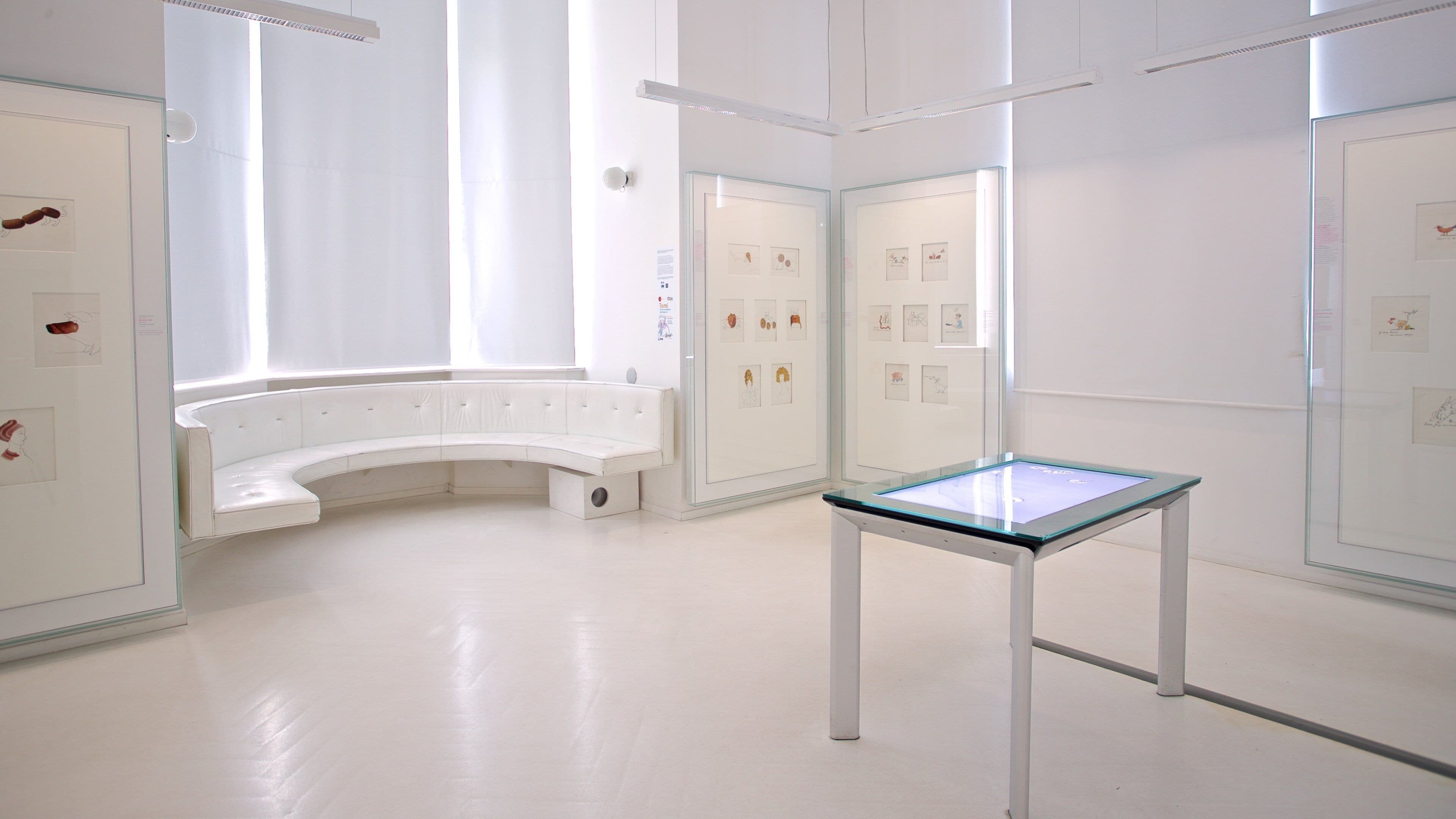 Tomi Ungerer Museum featuring interior views and art