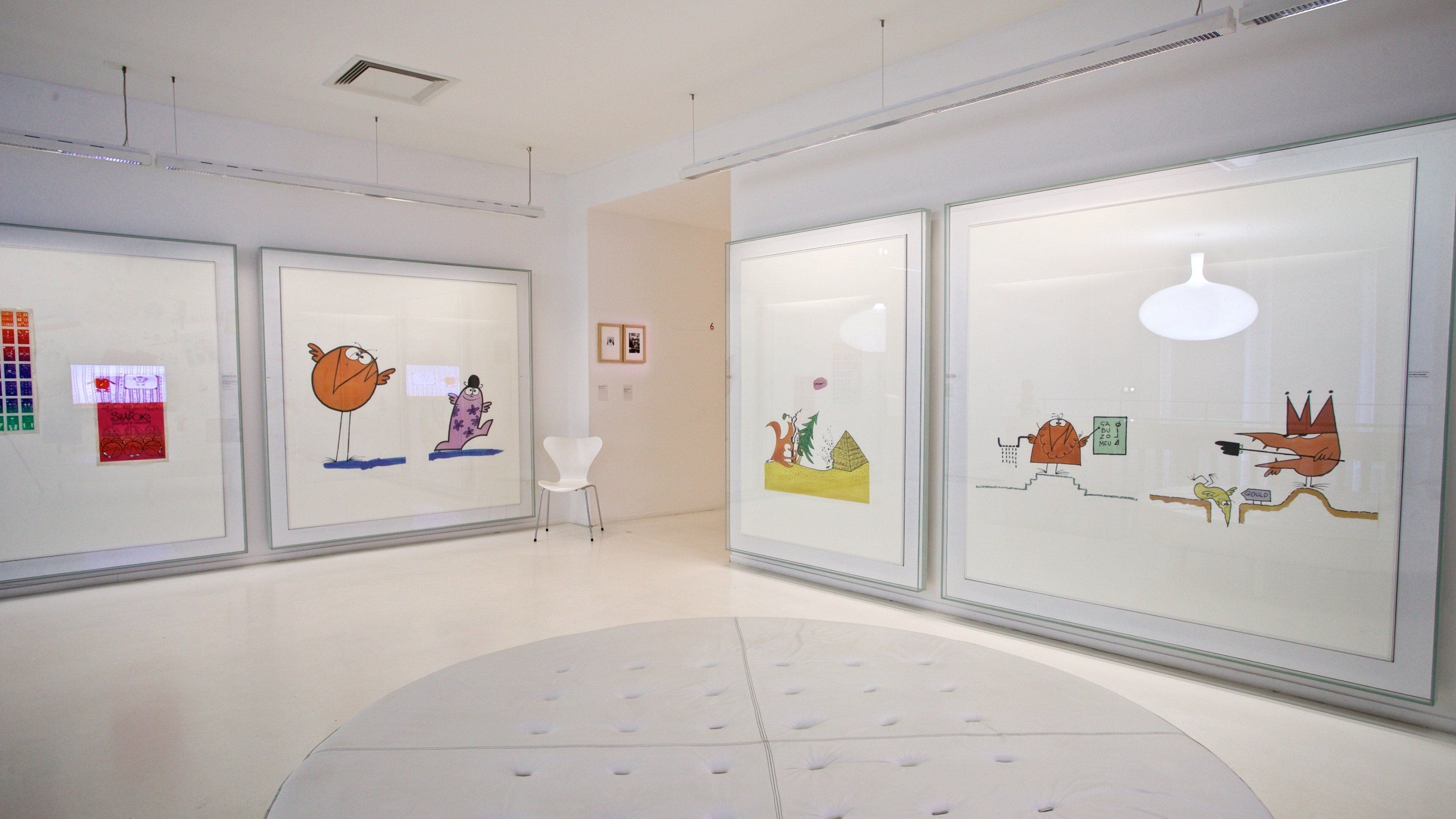 Tomi Ungerer Museum showing interior views and art