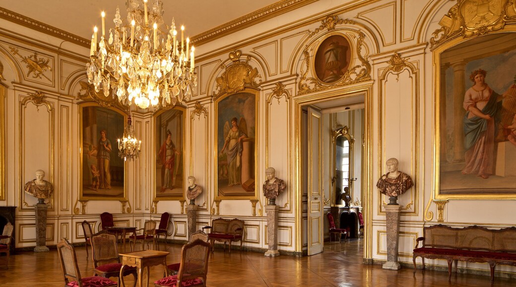 Rohan Palace which includes interior views, art and heritage elements