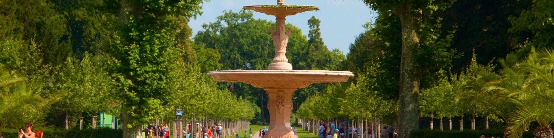 Parc de l\'Orangerie featuring a garden and a fountain
