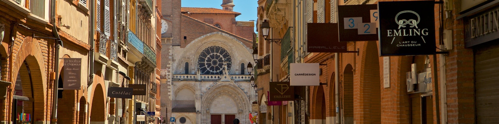 Saint Etienne Cathedrale featuring a city