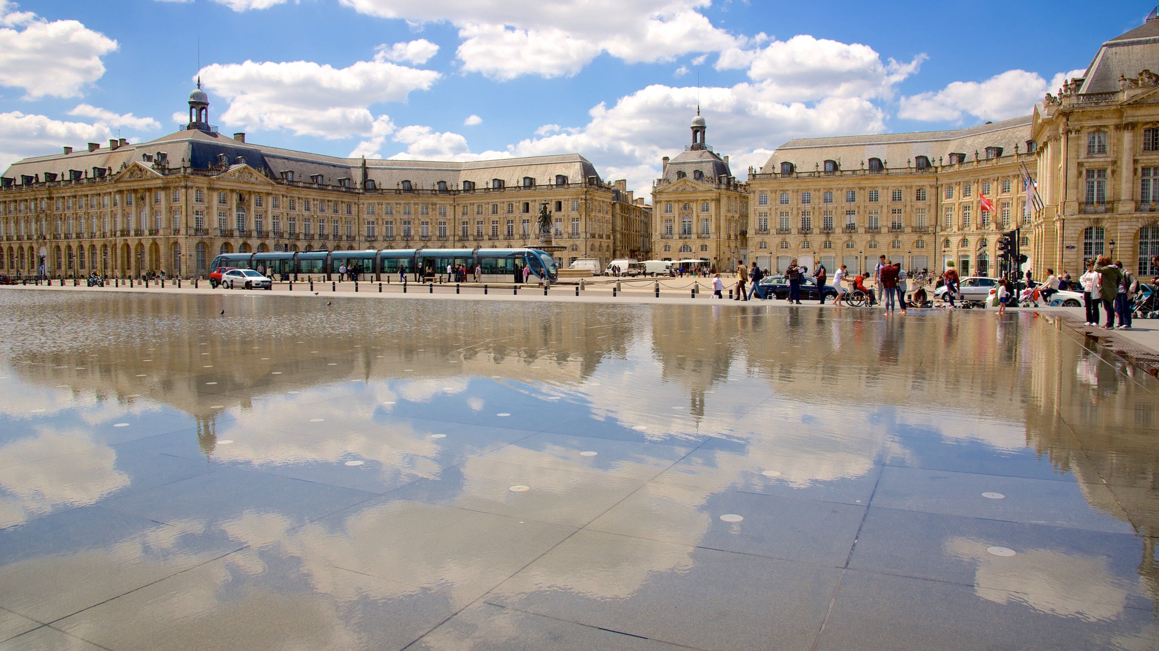 Place de la Bourse which includes a square or plaza and heritage architecture