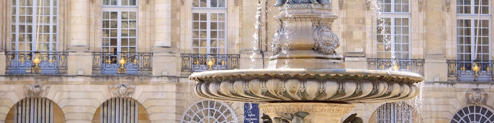 Place de la Bourse showing a fountain and heritage architecture