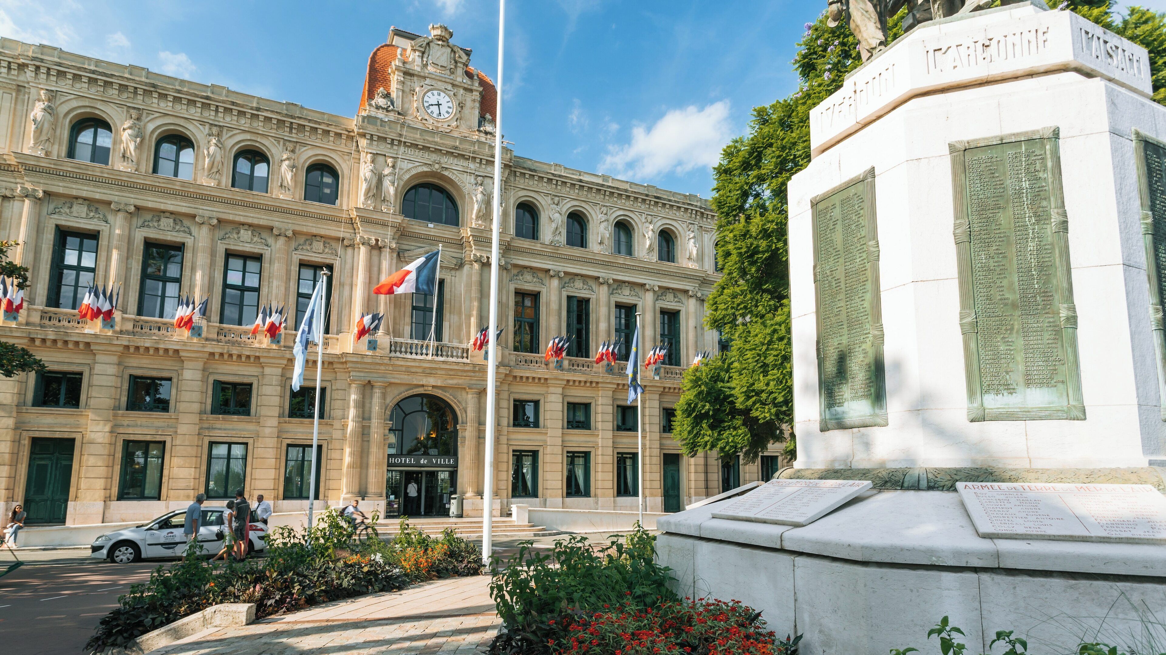 Cannes City Hall in the Old Town, showcasing the stunning architecture of Provence-Alpes-Côte d'Azur in southern France during a sunny day
